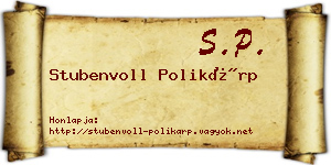 Stubenvoll Polikárp névjegykártya